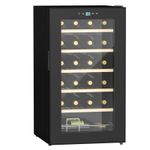 24 Bottles Wine Fridge with Glass Door Digital Touch Screen Control LED Light