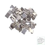 Greenhouse Parts Spares Glass Pane Fixed Overlap Z Clips pack of 50