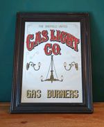 The Sheffield United Gas Light Co Gas Burners Vintage Advertising Picture Mirror
