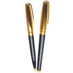 S.T. Dupont French Olympio Black with Gold Cap Rollerball Pens