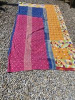 Vintage Appilique Patchwork Handsewn Cover Throw Double Sided folk art 
