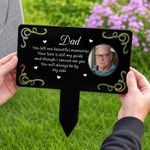 Personalised Dad Memorial Plaque with Photo Grave Marker 200x200mm Remembrance
