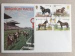 1978 Brighton Racecourse FDC with full Set Shire Horse Society stamps and SP PMK