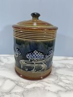 Antique Rare Doulton Lambeth (Pre 1901) - Art Nouveau Tobacco Jar - Repaired 