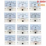 0-30A DC Ammeter Current 0-300V DC Voltmeter Voltage 85C1 Analog Amp Panel Meter