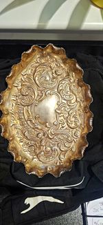Victorian Repousse SolidSilver  Ornate Tray/Platter RD No 823583
