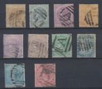 Ceylon Stamps 1872 SG121/4;126/130 used CV £92.75