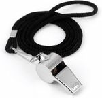 Whistles Sports, Referee Whistle, Stainless Steel Whistle with Lanyard, Loud Cri