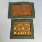 Vintage Reeves Stencils - Packet No1 & No3. Letters A-Z & Numerals 0 to 9 etc.