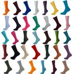 Men 6-11 Fashion Plain Rich Colour Colourful Comfortable Socks 30 colours