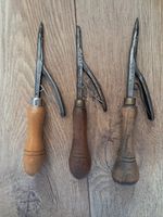 Three Vintage Prodder Hooks Rug Making
