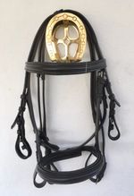 **SALE** SHETLAND PADDED CAVESSON BRIDLES BLACK OR BROWN LEATHER + FREE REINS