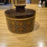 Hornsea Pottery Bronte Eound Butter Dish. Vintage 1970s collectable.