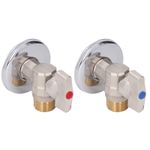 G1/2 Thread Brass Valve Large Cold Hot Water Angle Stop Valve For
