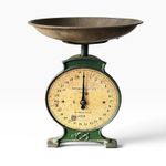 Vintage Salter No 46 Household Kitchen Scales 28lb Green Cast Iron England