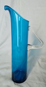 Gorgeous Large Nanny Still Riihimaen Harlekli mid century elegant blue jug