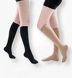 Women Opaque Knee High Trousers Pop Up Socks Black-White-Tan Colour 3,6,12 PACKS