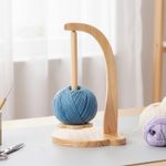 Wooden Yarn Holder with Rotating  Spindle Single & Double Wool  Non-Tipping
