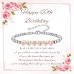 60th Birthday Gifts for Women, Bracelets Gifts with Card For Mum Wife Sister
