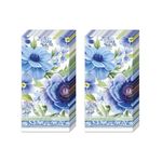 Spring Time Blues Flowers Light Blue IHR Pocket Tissues 2 packs of 10 Tissues