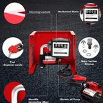 12V Oil Pump Metered Diesel Fuel Transfer Kit 45L/min 260W with Auto Nozzle UK