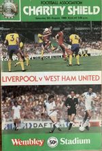Liverpool v West Ham United, Charity Shield, 9 August 1980, SIGNED BY 3 Stars!