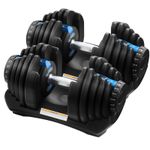 NEW Adjustable Dumbbell 40kg Set Pair Hand Dumbbells Home Gym Fitness Exercise