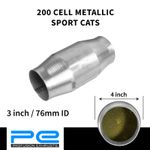 3" 76mm Universal Metallic Sports Cat 200 Cell Catalytic Converter Euro 4