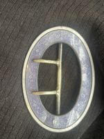 Silver Guilloche Lilac Enamelled Belt Buckle Levi & Salaman Birmingham 1909 20g