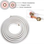 1/4'' 3/8'' Air Conditioner Pair Coil Tube Insulated Alu Copper Pipe 3 Meter NEW