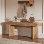 47'' Wooden Entryway Bench, Farmhouse Indoor End of Bed Bench Seat For Bedroom