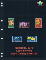 $5.95 Scott Value - 1970 BARBADOS Flowers Caribbean Sea Wildlife CV MNH NH UMM