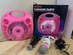 Portable ION Karaoke system Pink Light Up Glow Sing Along