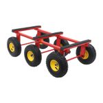 All Terrain Dolly 1200lb Capacity 35x18 Inch with 6x10 Pneumatic Wheels Red