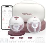 2x Red Momcozy M5 Handsfree Wearable Breast Pump - Wireless - Case - SEALED NEW