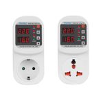 AC90-300V Adjustable 16A Surge EU/Universal Plug Voltage Protector Socket