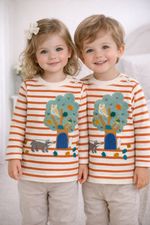 John Lewis Kids Long Sleeve Autumn/Winter Animal Scene Top Size 6-9 Months *NEW*