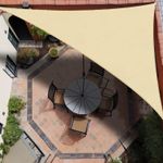 IOAOI Sun Shade Sail 3x3x3m Triangle Awning Canopy, Waterproof Shade Sail