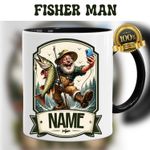 Personalised New Fishing Ceramic Colour Mug Custom Fisherman Birthday Christmas