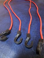 1.5m LONG RED BUNGEE STRAP ELASTIC LUGGAGE GOLF ROPE CORD HOOKS STRETCH TIE CAR 