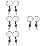 Scooter and Motorcycle Rearview Mirror Aluminum Alloy Glass Black