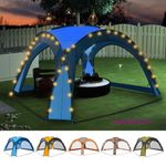 Party Tent with LED and 4 Sidewalls Camping Canopy Gazebo Multi Colours Tanburo