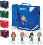 Personalised Name Book Bag Girl Clairabella Style Character Reading School Bag
