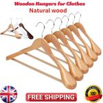 The Hanger Store Wooden suit coat hangers, broad ends and non slip trouser bar