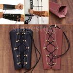Archery Arm Guard Traditional Cow Leather Bracer for Longbow Recurve Bow