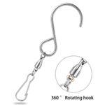 2xStainless Steel Swivel Hook Rotating Clips For Wind Chimes, Spinners, (V1)