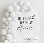 Personalised Birthday Vinyl Decal for Sail Board Backdrop Balloon Party Sticker