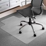 Office Chair Mat Floor Computer Desk Carpet PVC Plastic Clear Protector 120x90cm