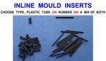 INLINE MOULD INSERTS CARP FISHING LEAD WEIGHTS IN LINE RUBBER OR PLASTIC TUBES