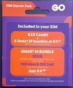 GO Malta Travel SIM €10 Credit 20GB Data EU UK Roaming Ready To Use
